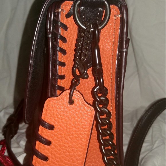 Coach Rip and Repair Small Link Messenger Bag in Leather - Picture 10 of 14